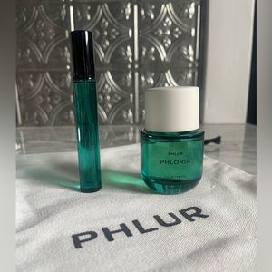 Phlur Phloria set- full size 50 ml and travel size 9.5 ml